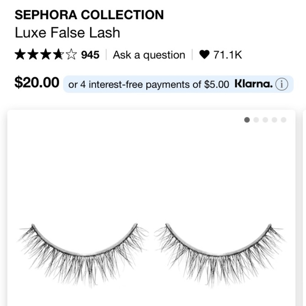Sephora Plume “natural” lashes and adhesive